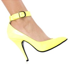 Karo Shoes 0042-H Neon Yellow Patent