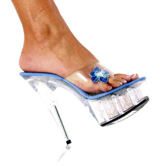 Karo Shoes 0892 Clear-Royal Blue/Clear 