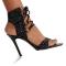 Karo Shoes 0454 Black Leather on Black Heel