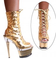3359 Ankle Boots - Gold Spiky Leather
