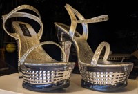 Tony Shoes 410 Silver Rhinestones Julie made by Karo - SPECIAL - Silver Size 8 (Small scratch on sole pad)