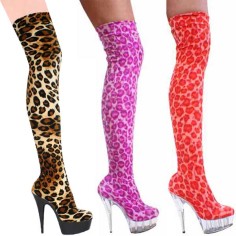 Karo Shoes 418 Leopard Stretch Fabric - in 4 Colors