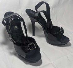 Karo Shoes 0034 Black Patent on Black SPECIAL
