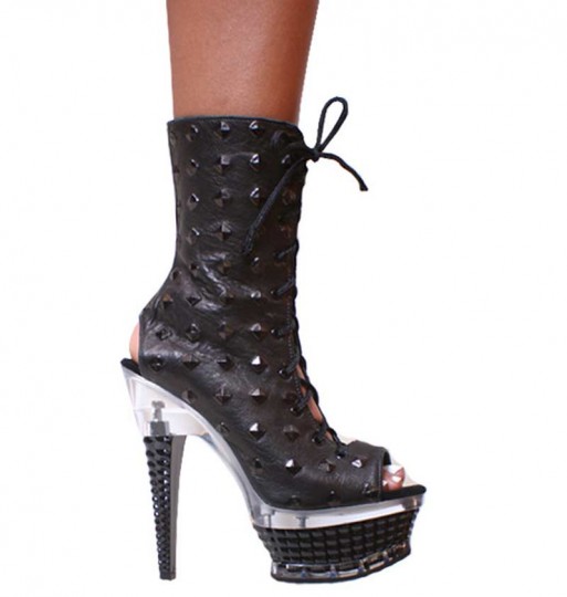 black spiky shoes