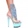 Karo Shoes 3215 Rhinestone Ankle Boots on 7-Inch Julie Platform