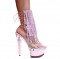 Karo Shoes 3215 Rhinestone Ankle Boots on 7-Inch Julie Platform