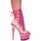 Karo Shoes 3215 Rhinestone Ankle Boots on 7-Inch Julie Platform