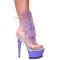 Karo Shoes 3215 Rhinestone Ankle Boots on 7-Inch Julie Platform