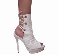 Karo Shoes 3257 - White Croko Leather