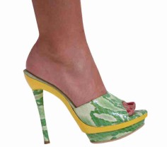 Karo Shoes 3256 - Green Print Snake Leather