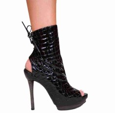 Karo Shoes 3286A/B - Black Croko