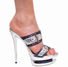 Karo Shoes 3301 - Navy Blue Suede & Gold Leather