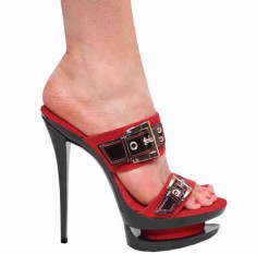 Karo Shoes 3301 - Red Suede & Black Leather