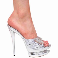 Karo Shoes 3302 - Metallic Silver Leather