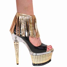 Karo Shoes 3315A/B - Gold & Black Leather