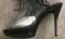 Karo Shoes 0454 Black Leather on Black Heel