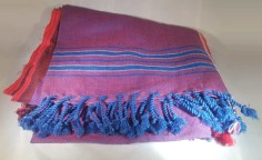 Kenyan Kikoy Purple with Red and Blue Stripes