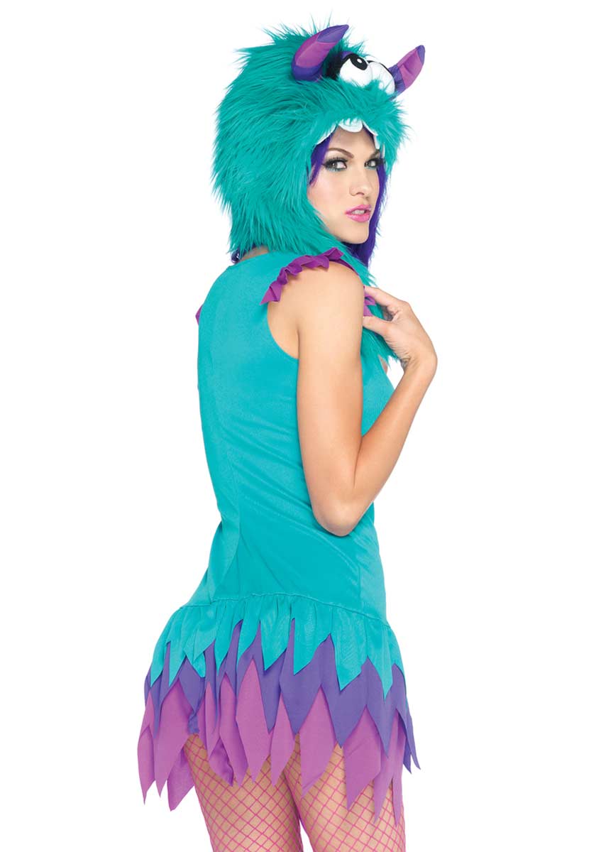 Leg Avenue 2 Piece Fuzzy Frankie Dress With Tiered Skirt Furry Monster ...