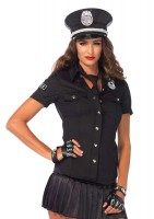 2 Piece Police Shirt With Badge Accents And Tie