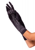2710 Rhinestone Bone Elbow Length Gloves