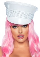 2772 Rhinestone Trimmed Military Hat