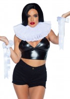 2773 2 Pc Deluxe Ruffle Neck Piece And Wrist Cuffs