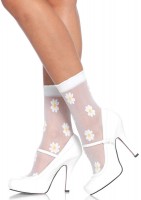 3036 Sheer Spandex Woven Daisy Anklets