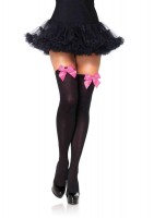 6255 Nylon Over The Knee With Bow