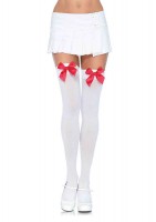 6255 Nylon Over The Knee With Bow