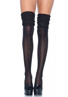 Acrylic Pointelle Over The Knee Scrunch Sock