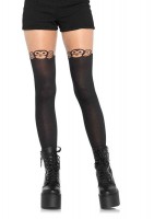 Spandex Monkey Business Opaque Pantyhose With Curvy Tail
