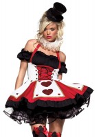 83409 2 Piece Pretty Playing Card Costume Includes Dress And Neck Piece