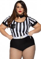 85436X 3 Pc No Rules Referee, Includes Striped Romper With Back Pocket Accents, 