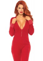 86650 Cozy Brushed Rib Long Johns With Cheeky Snap Closure Back Flap