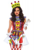 86722 3 Piece Card Queen, Includes Card Print Dress With Glitter Heart Detail, N