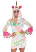 86724 Enchanted Unicorn, Features Velvet Zipper Front Dress With Tail And Magica