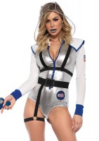 86739 3 Piece Galaxy Girl, Includes Lame Zipper Front Bodysuit With Patch Accent