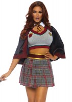 86761 3 Pc Spellbinding School Girl,  Includes Crop Top With Badge Accents, High