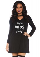 86768 More Boos Jersey Dress With Pockets And Keyhole Bodice