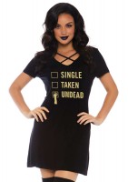 86770 Undead Jersey Dress With Pockets And Cross Over Bodice Accent