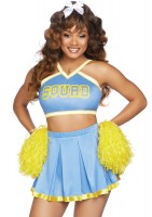 86822 3 Pc Cheer Squad Cutie, Includes Crop Top, Pleated Skirt, And Pom Poms