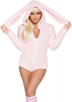 86824 Cuddle Bunny, Features Ultra Soft Zip Up Teddy With Bunny Ear Hood And Cut