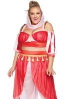 86859X 3 Pc Dreamy Genie, Includes Bra Top, Layered Harem Pants With Built In Pa