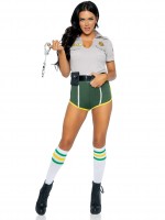 86891 4 Pc Hot Cop, Includes Top With Badge Accents, Dolphin Shorts With Donut P