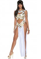 86904 2 Pc Egyptian Goddess, Includes Striped Cut Out Dress With Ornate Jeweled 