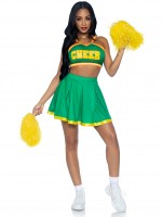 87000 3 Pc Bring It Baddie, Includes Top With Cheer Logo, Pleated Skirt, And Pom