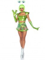 87067 5 Pc Beam Me Up Babe, Includes Metallic Lame Crop Top, Iridescent Clear Sk