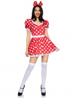 87087 2 Pc Polka Dot Dress With Ruched Sweetheart Bodice And Matching Bow Headba