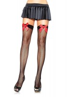 9018 Fishnet Stocking With Bow
