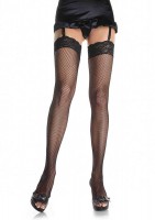 Fishnet Thigh Hi With 3 Stretch Lace Top